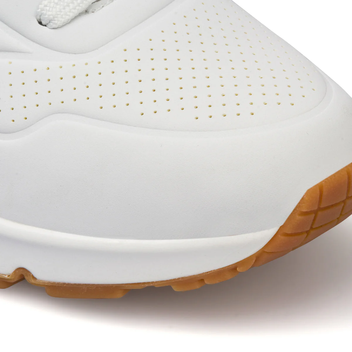 Sneakers bianche da donna con suola ad aria Skechers Uno - Golden Air - Image 7