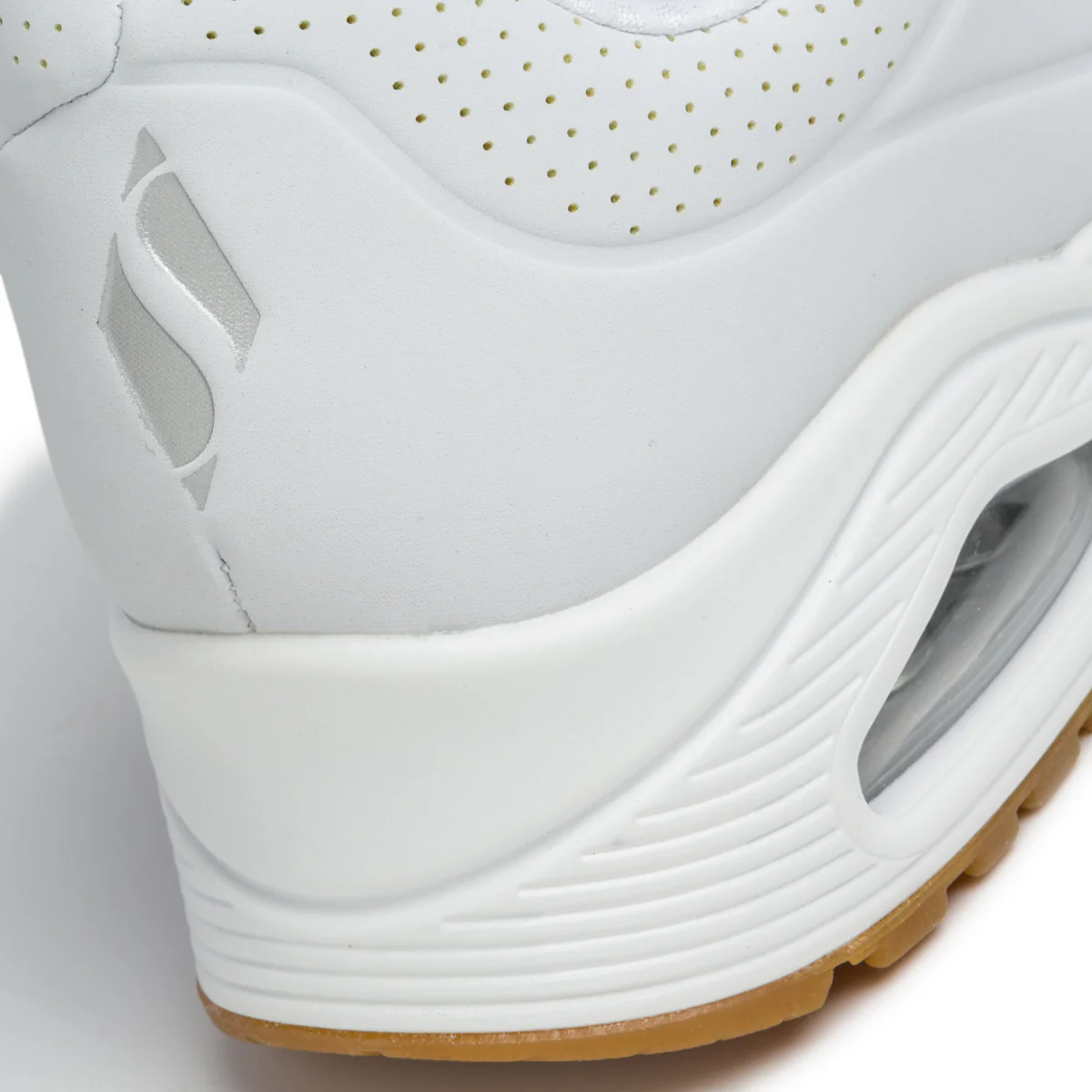 Sneakers bianche da donna con suola ad aria Skechers Uno - Image 7