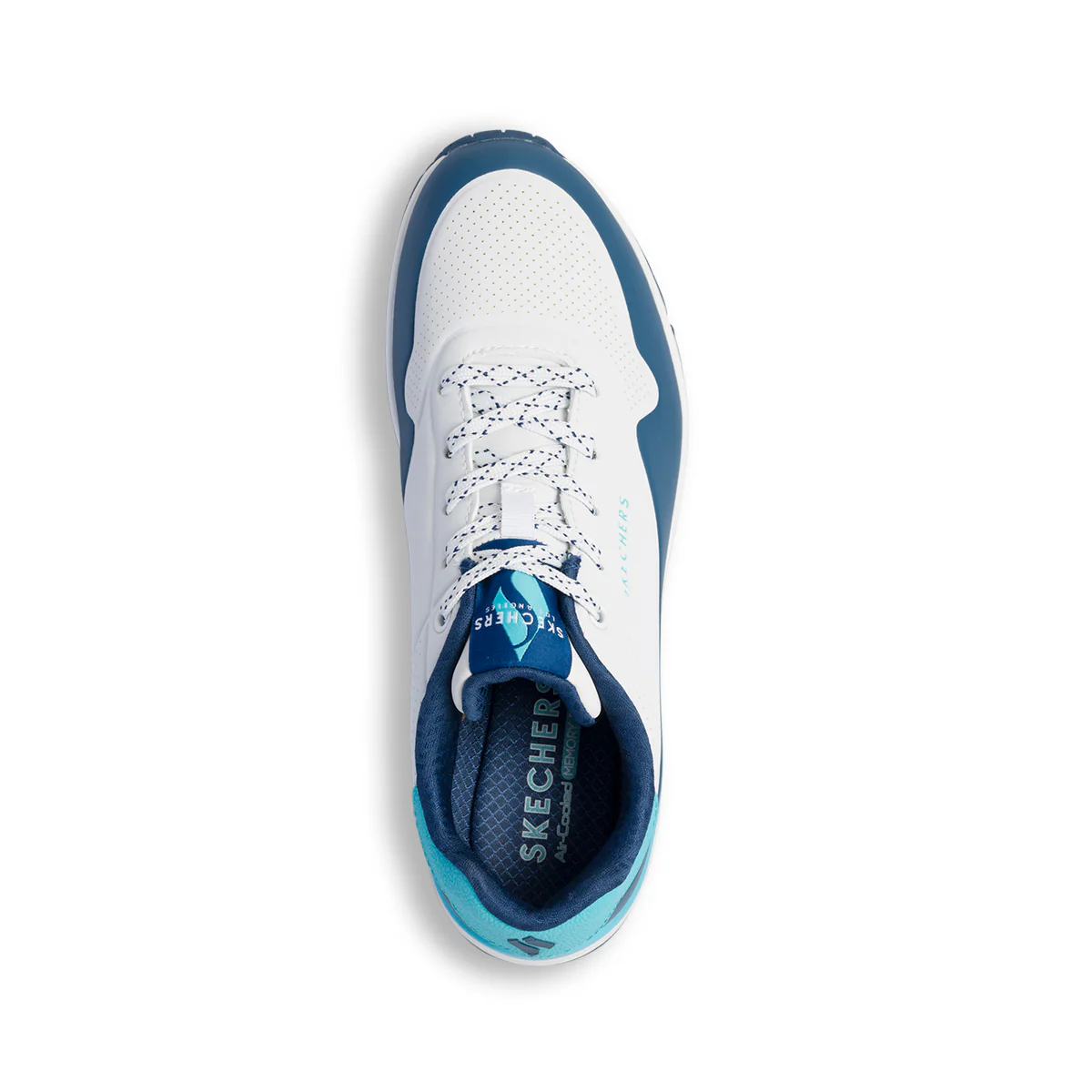 Sneakers bianche da donna con suola ad aria Skechers Uno - Image 8