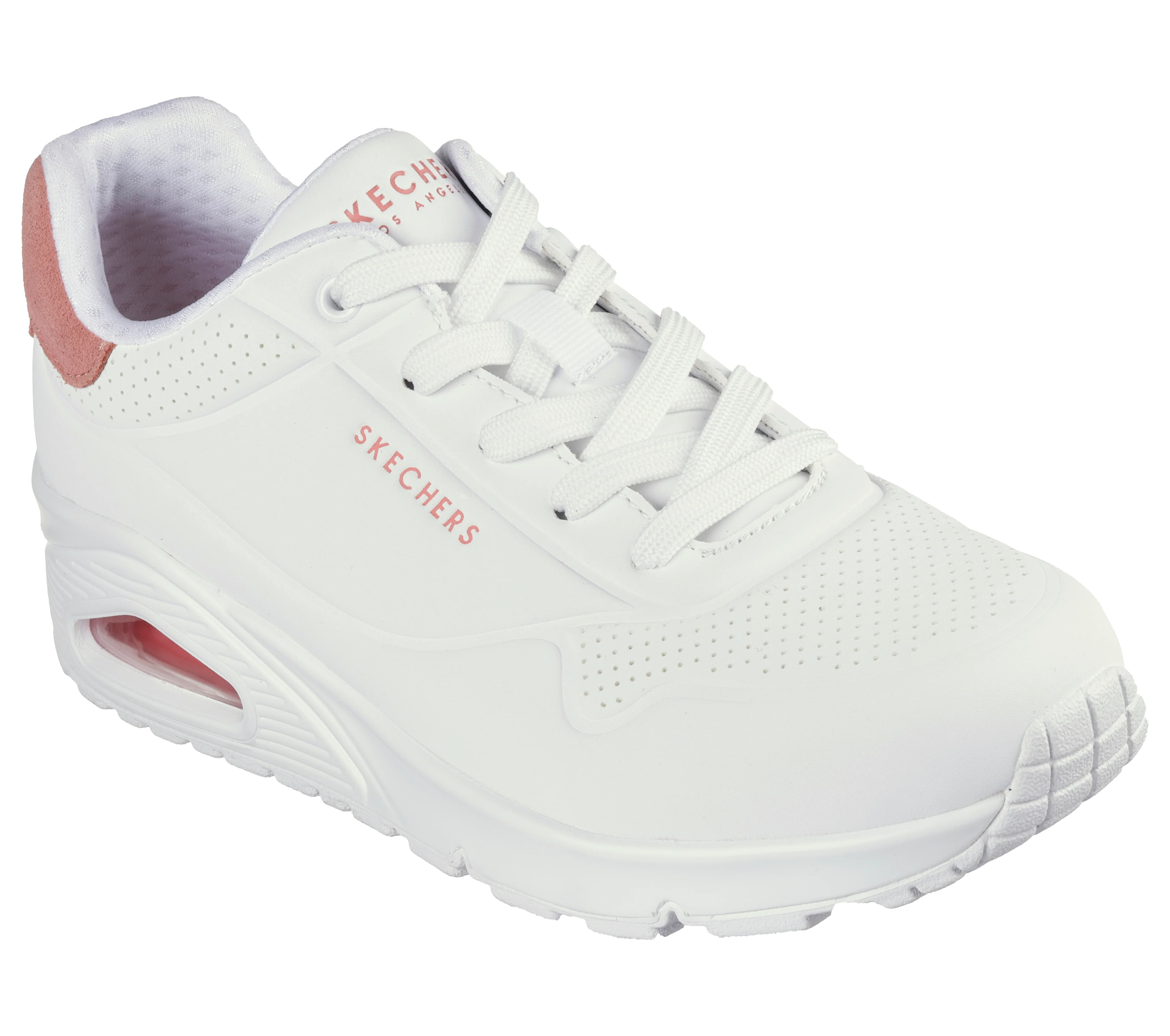 Sneakers bianche da donna con suola ad aria Skechers Uno - Image 2