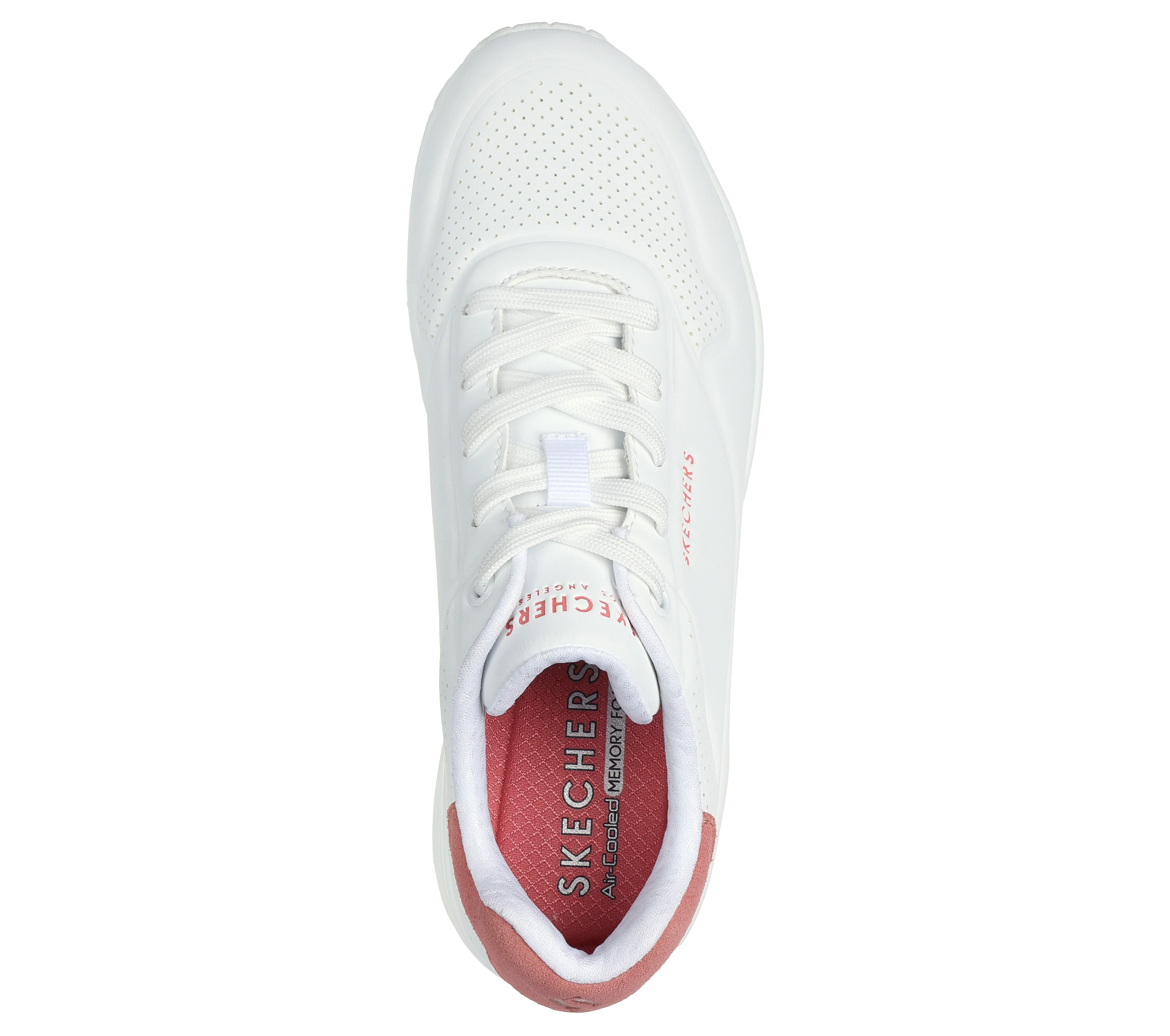 Sneakers bianche da donna con suola ad aria Skechers Uno - Image 3