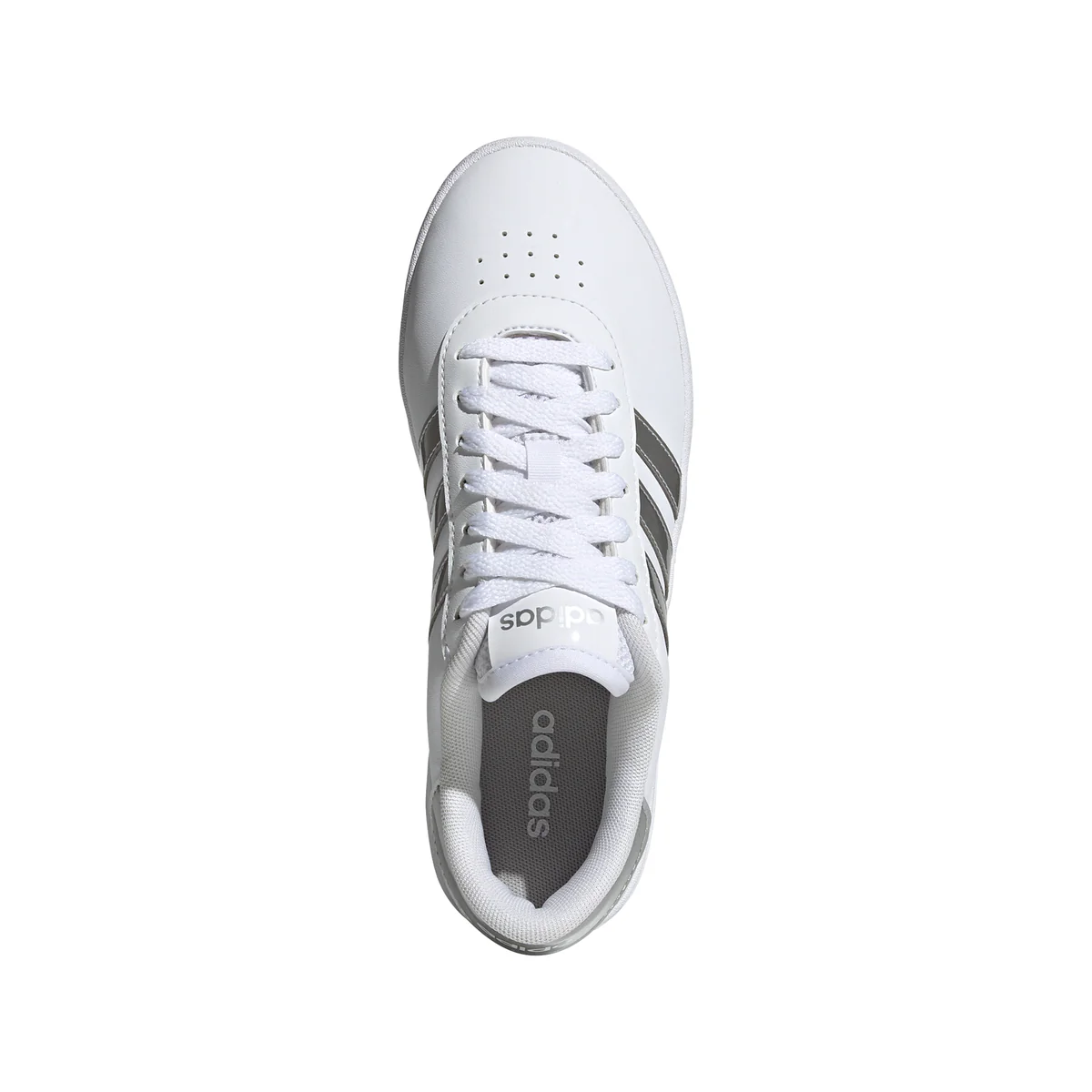 Sneakers bianche da donna con suola platform adidas Court Bold - Image 4