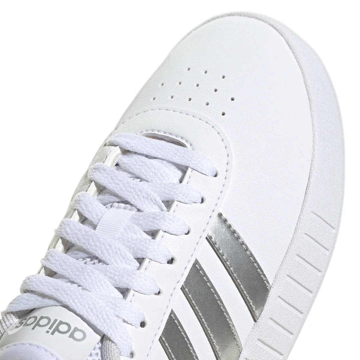 Sneakers bianche da donna con suola platform adidas Court Bold - Image 7