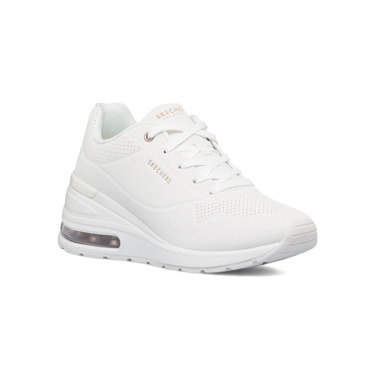 Sneakers bianche da donna con zeppa e suola ad aria Skechers Million Air - Elevated Air - Image 2