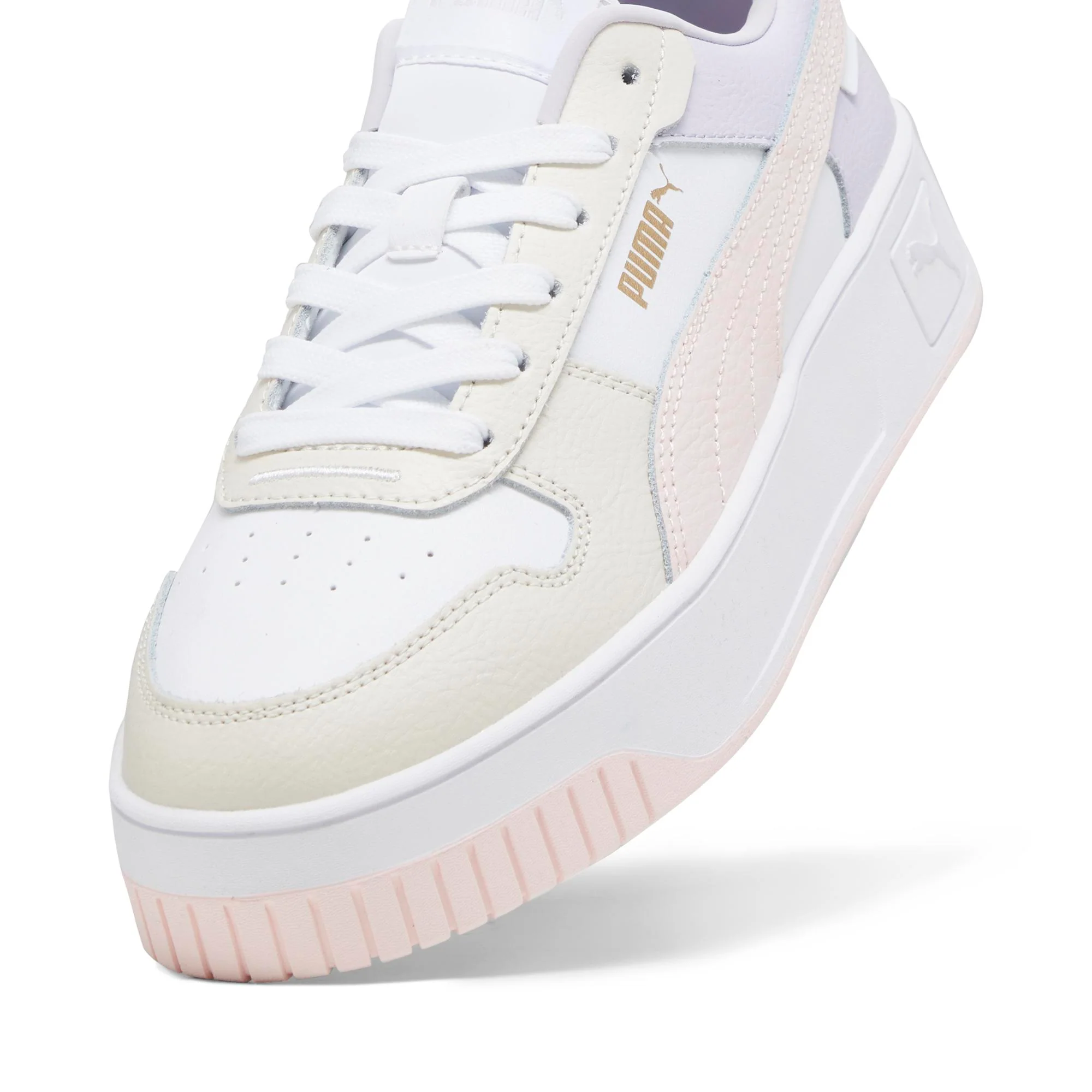 Sneakers bianche da donna con zeppa Puma Carina Street - Image 8