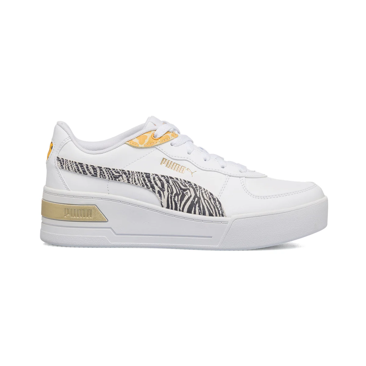 Sneakers bianche da donna con zeppa Puma Skye Wedge Safari