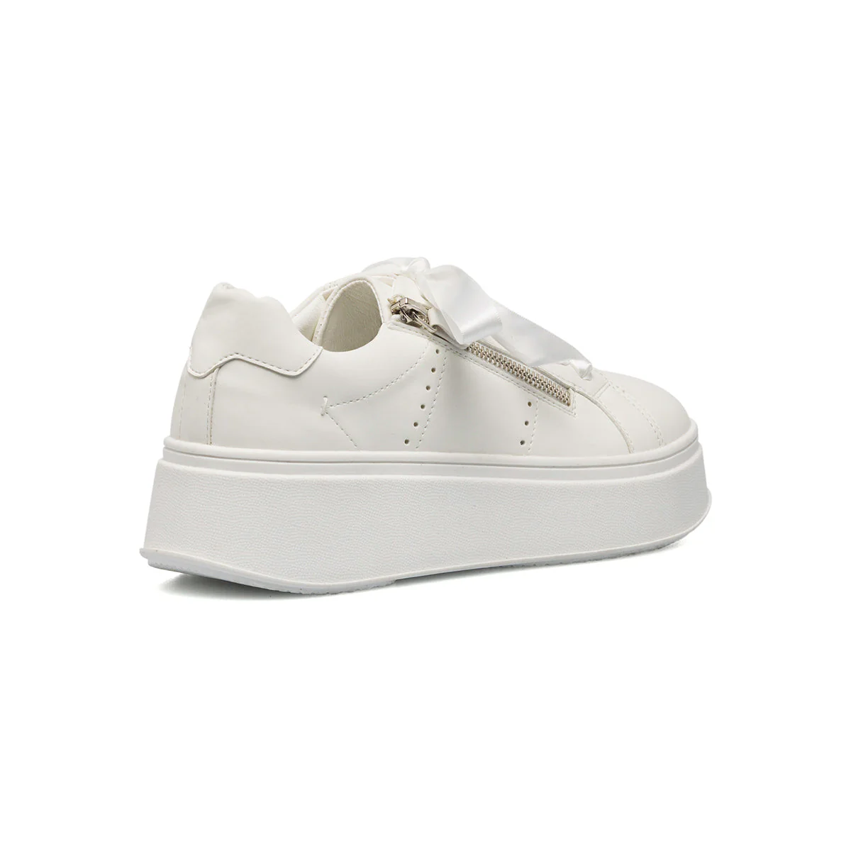 Sneakers bianche da donna con zip laterale Lora Ferres - Image 3