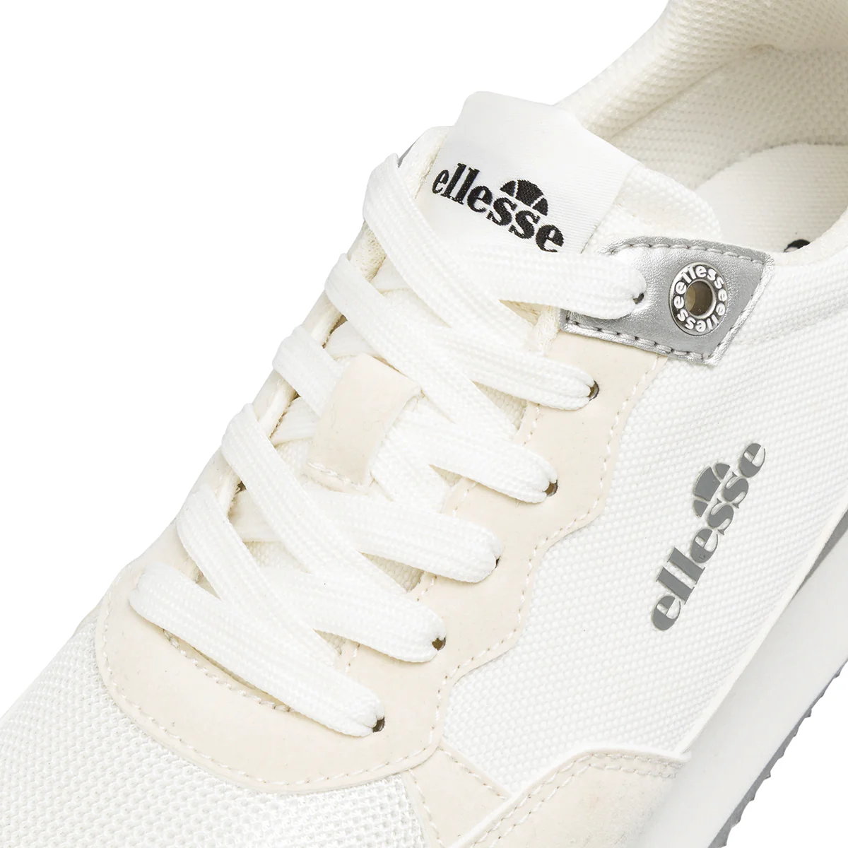 Sneakers bianche da Donna effetto scamosciato e inserti argento Ellesse - Image 5