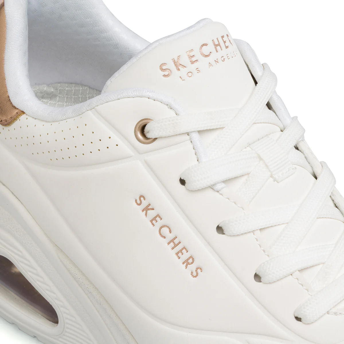 Sneakers bianche da Donna in memory foam Skechers Uno Wedge - Image 4