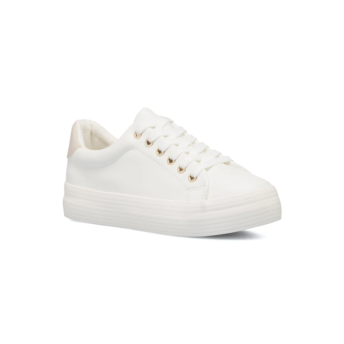 Sneakers bianche da donna in pelle vegana con suola platform Call It Spring Viollett - Image 2