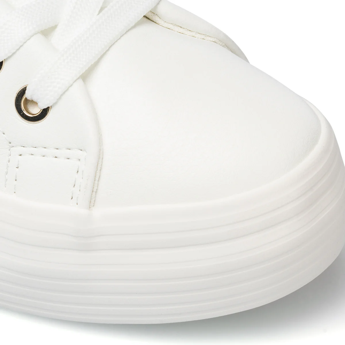 Sneakers bianche da donna in pelle vegana con suola platform Call It Spring Viollett - Image 5