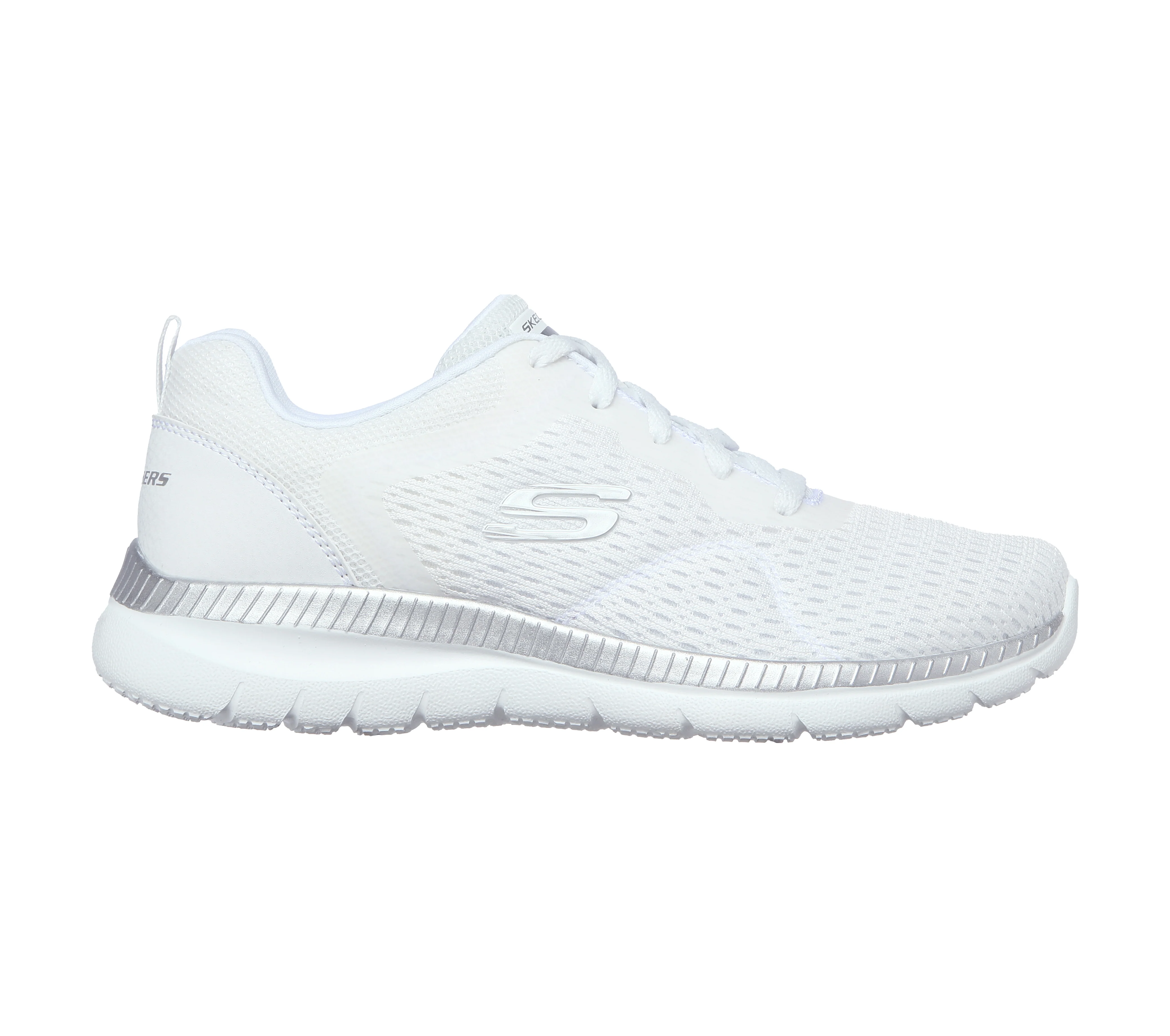 Sneakers bianche da donna in tessuto mesh Skechers Bountiful - Quick Path