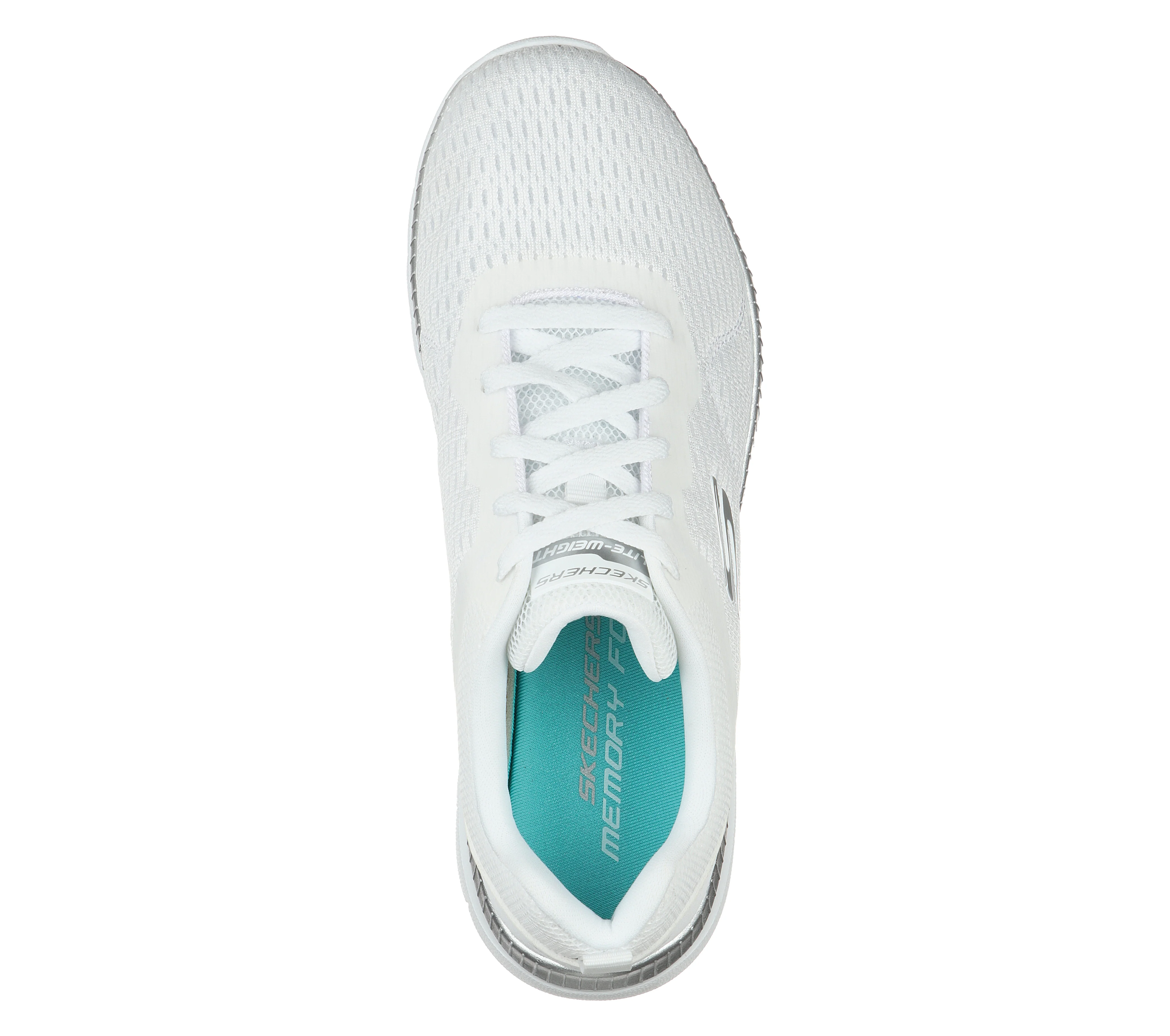 Sneakers bianche da donna in tessuto mesh Skechers Bountiful - Quick Path - Image 2