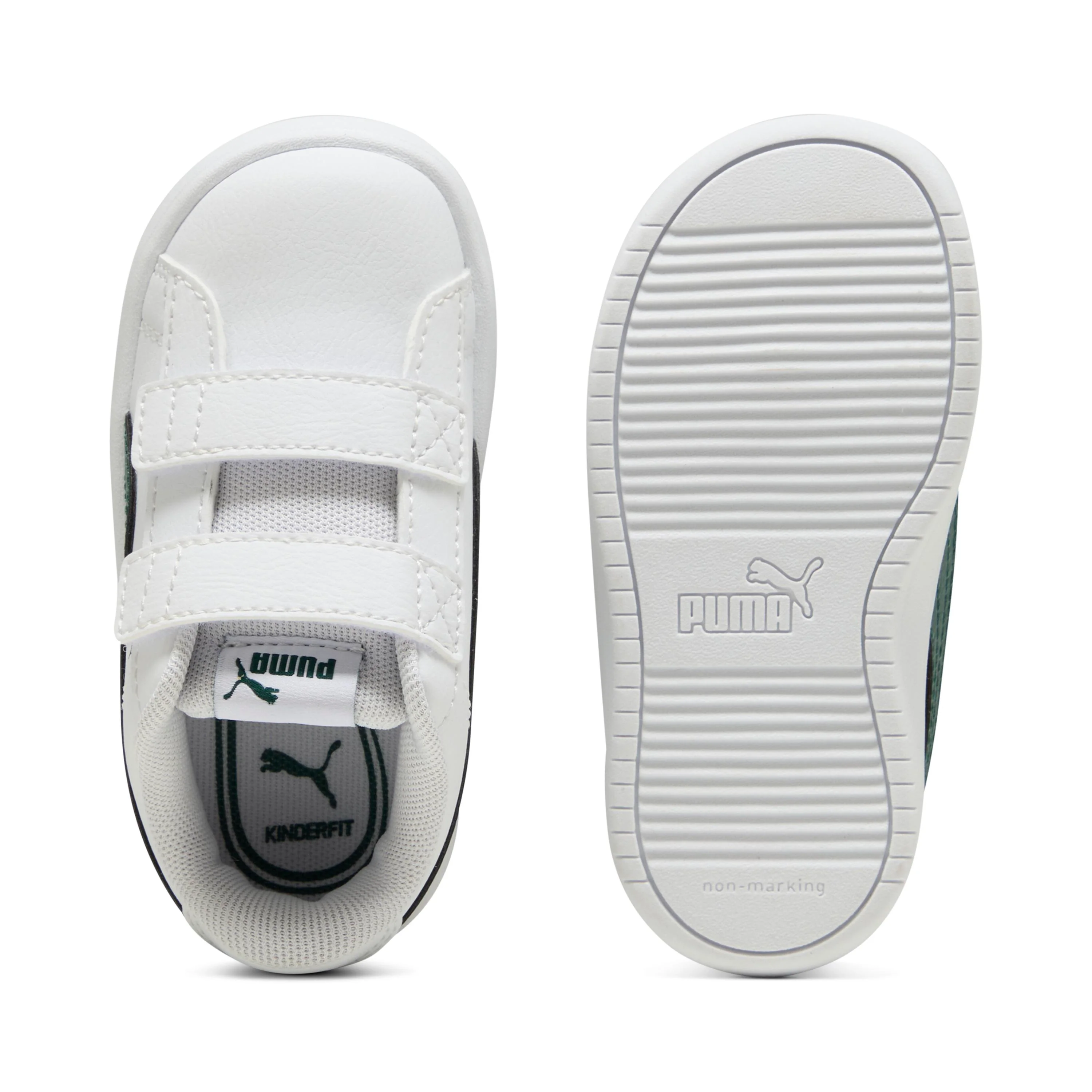 Sneakers bianche da primi passi Bambino con logo verde Puma Rickie Classic V - Image 5