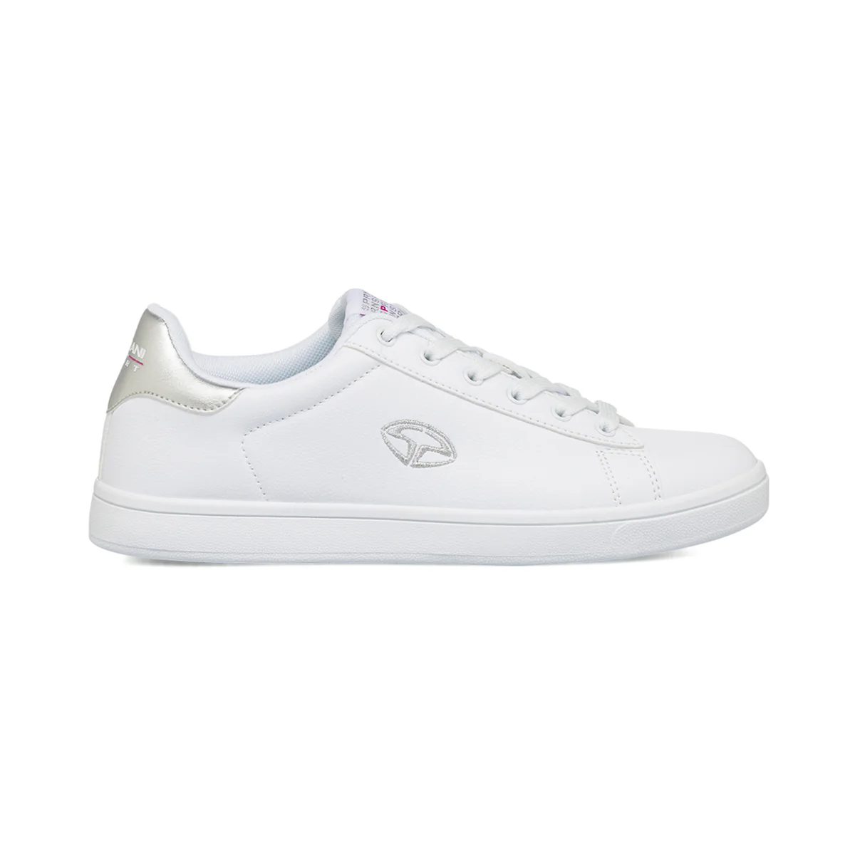 Sneakers bianche da ragazza con dettagli argento Soprani Sport