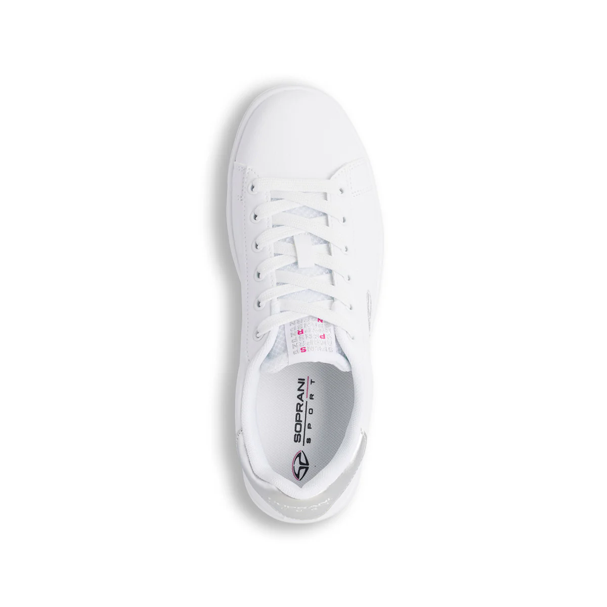 Sneakers bianche da ragazza con dettagli argento Soprani Sport - Image 5