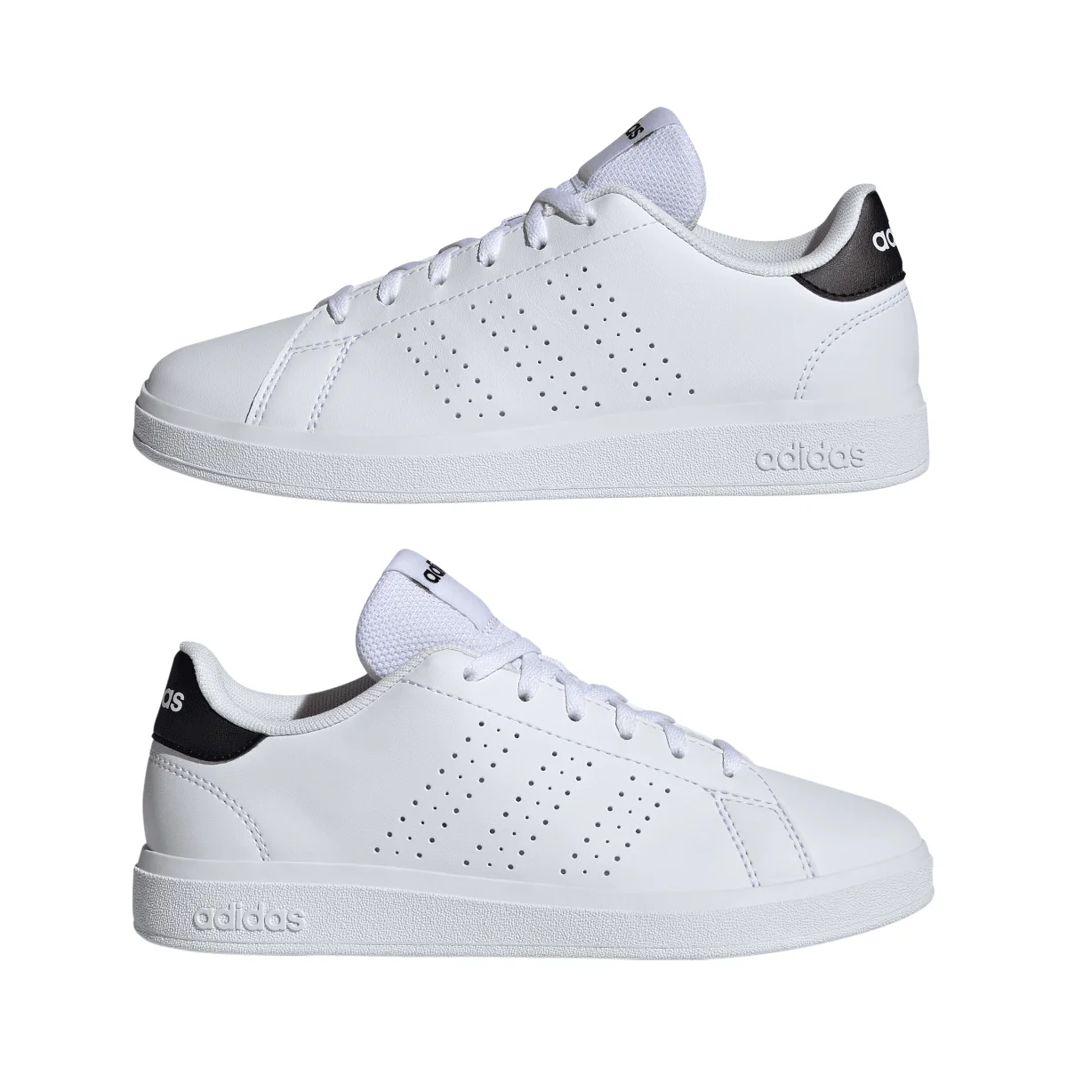 Sneakers bianche da Ragazza con dettagli traforati ADVANTAGE BASE 2.0 adidas - Image 5