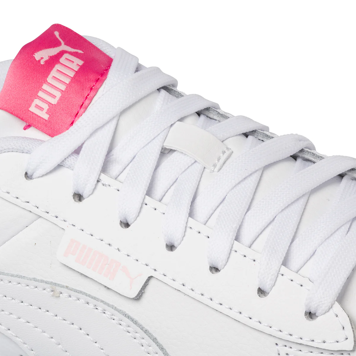 Sneakers bianche da ragazza con dettaglio fucsia Puma Jada Jr - Image 7