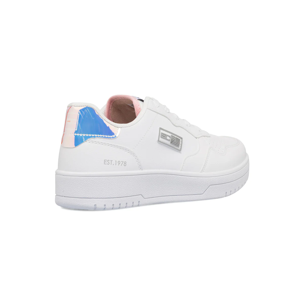 Sneakers bianche da ragazza con dettaglio laminato Enrico Coveri - Image 3