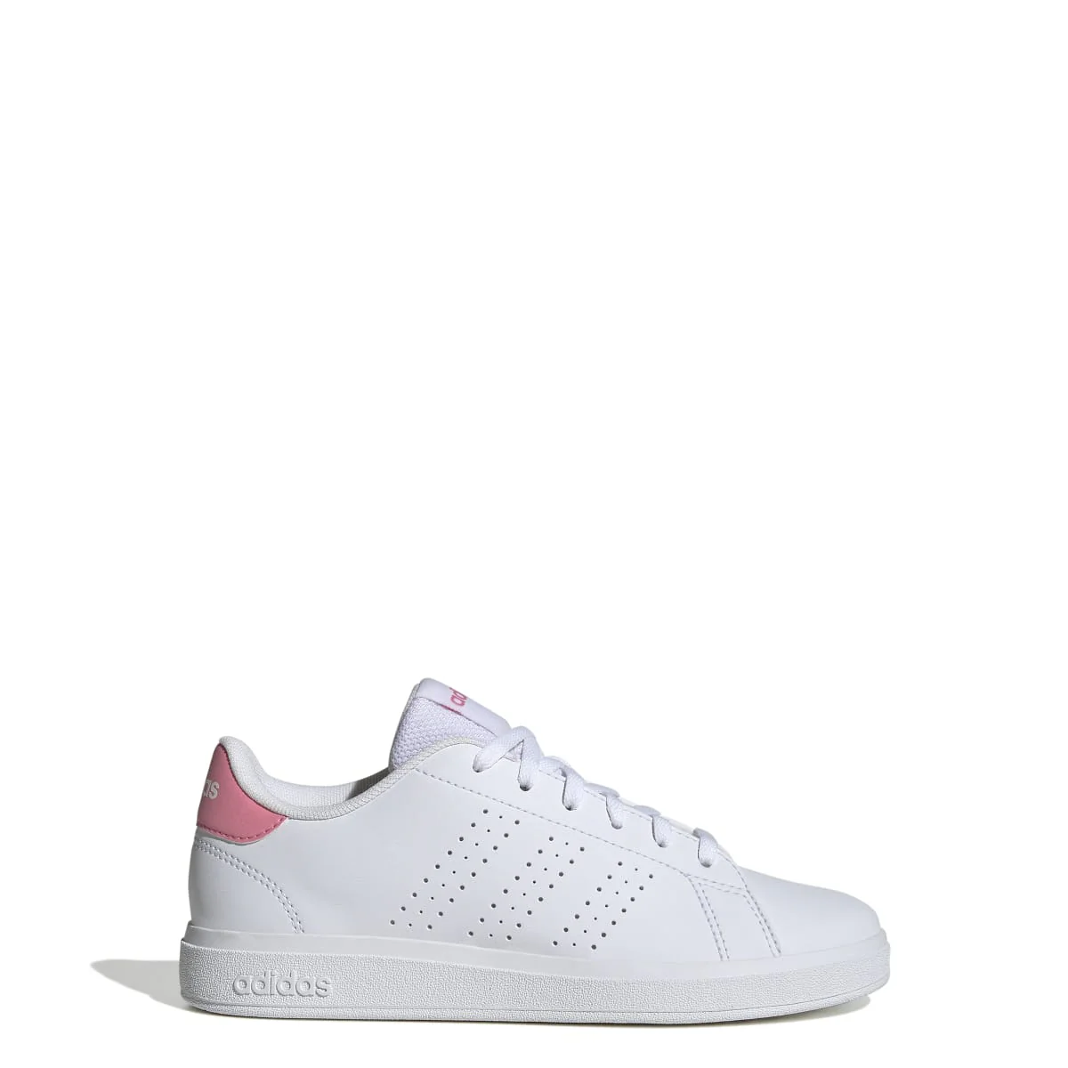 Sneakers bianche da ragazza con dettaglio rosa adidas Advantage 2.0 - Image 4