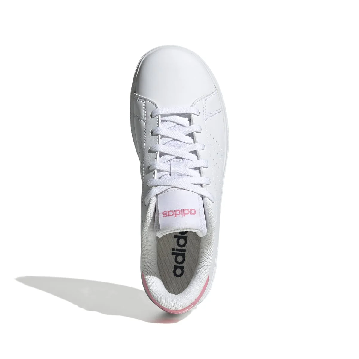 Sneakers bianche da ragazza con dettaglio rosa adidas Advantage 2.0 - Image 5
