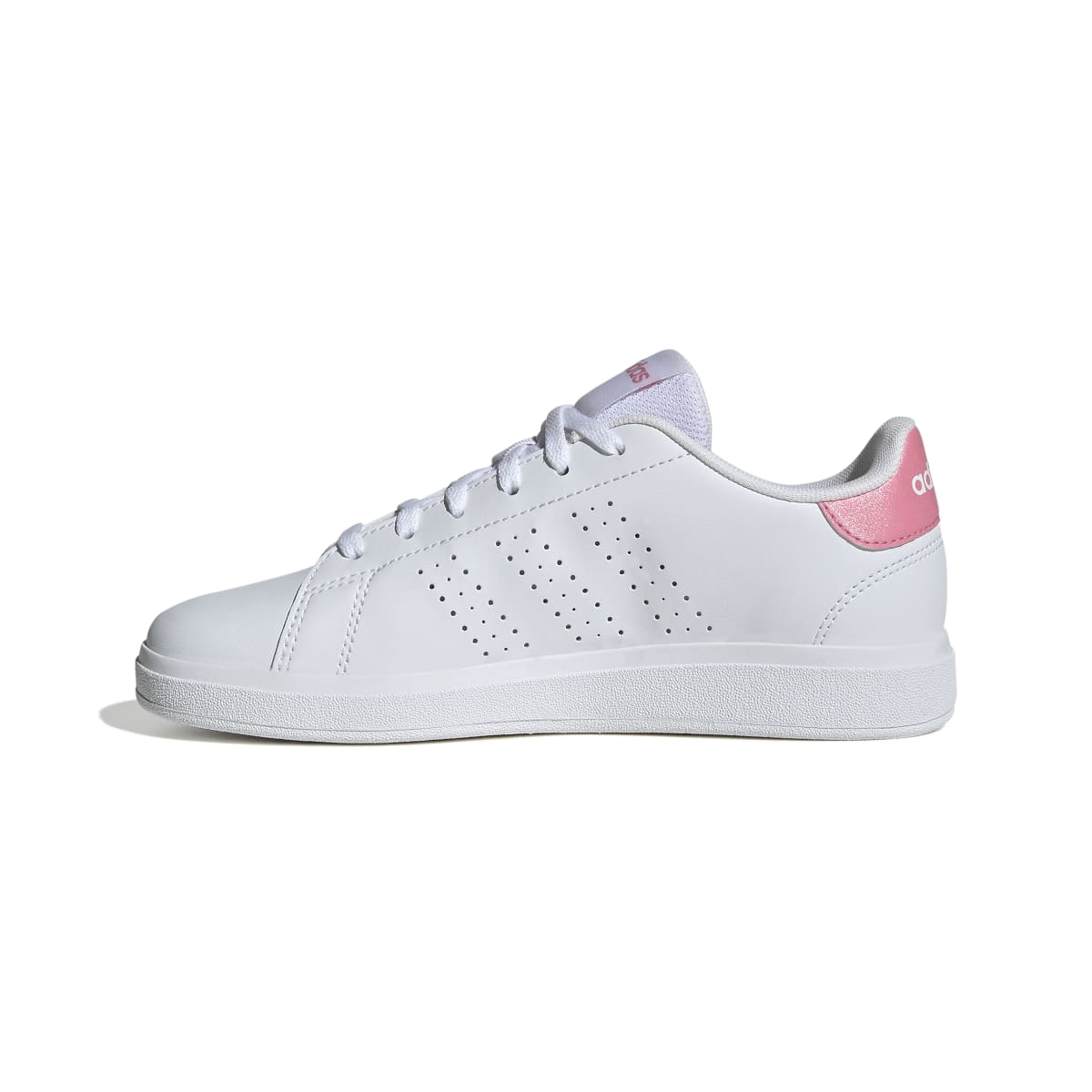 Sneakers bianche da ragazza con dettaglio rosa adidas Advantage 2.0 - Image 7