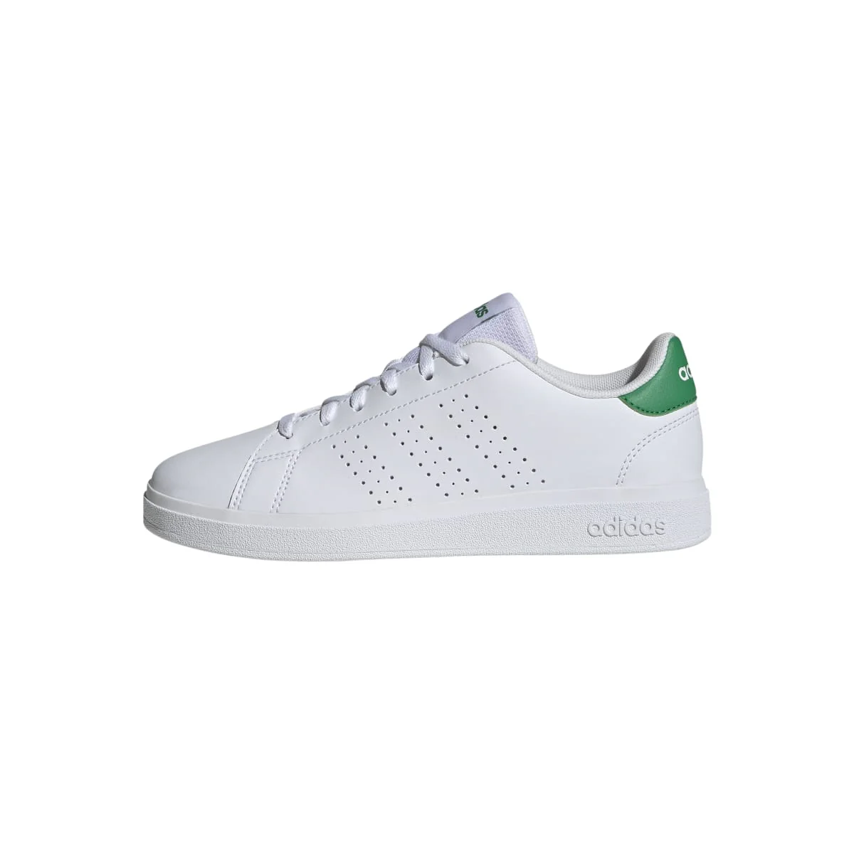 Sneakers bianche da ragazza con dettaglio verde adidas Advantage 2.0 - Image 3