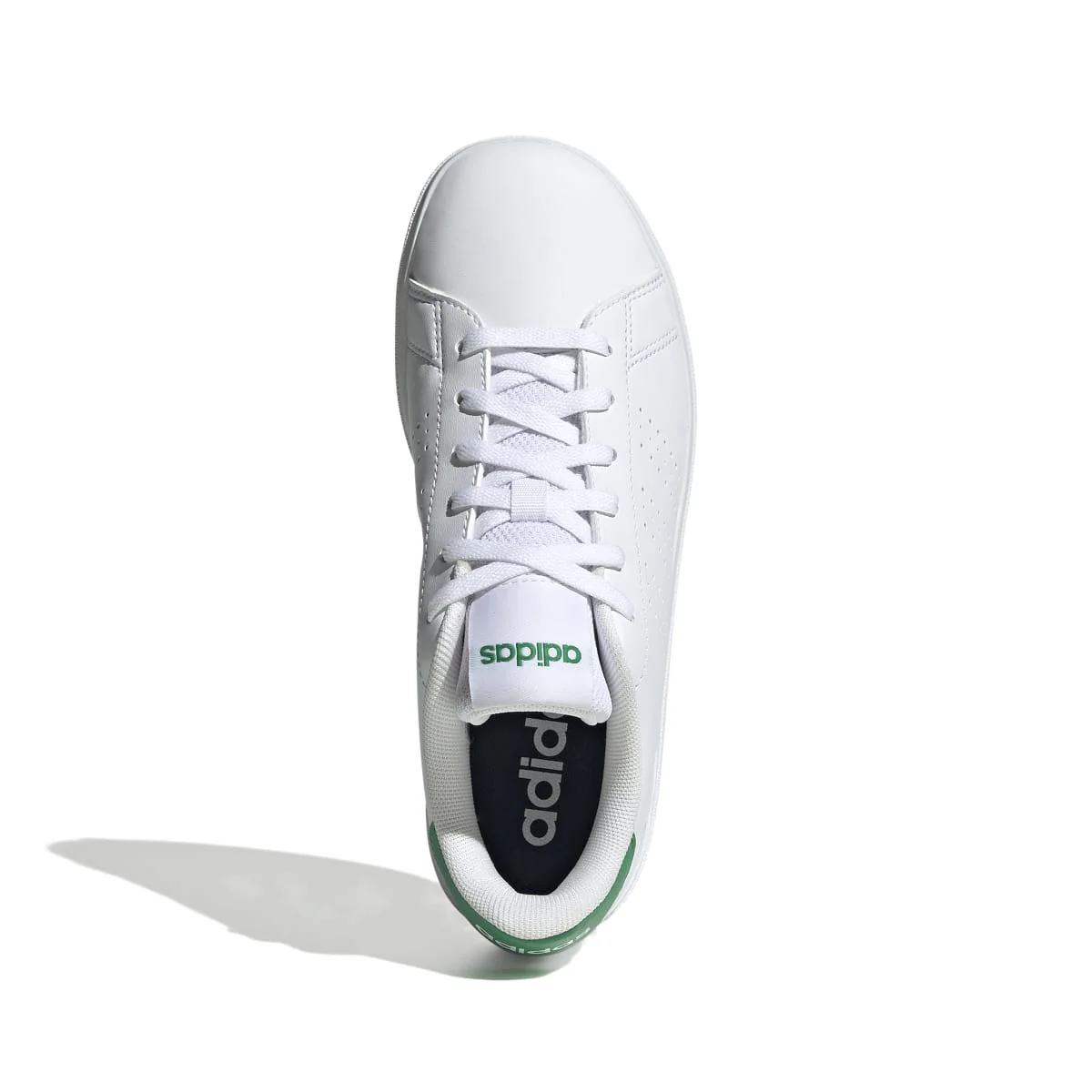 Sneakers bianche da ragazza con dettaglio verde adidas Advantage 2.0 - Image 5