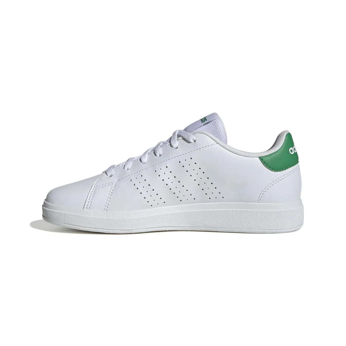 Sneakers bianche da ragazza con dettaglio verde adidas Advantage 2.0 - Image 7