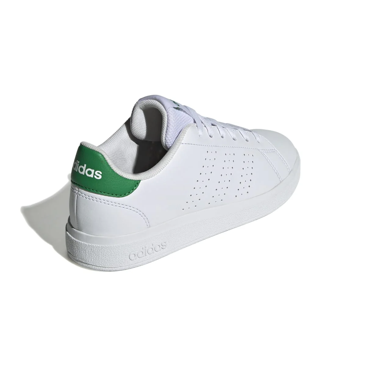 Sneakers bianche da ragazza con dettaglio verde adidas Advantage 2.0 - Image 9