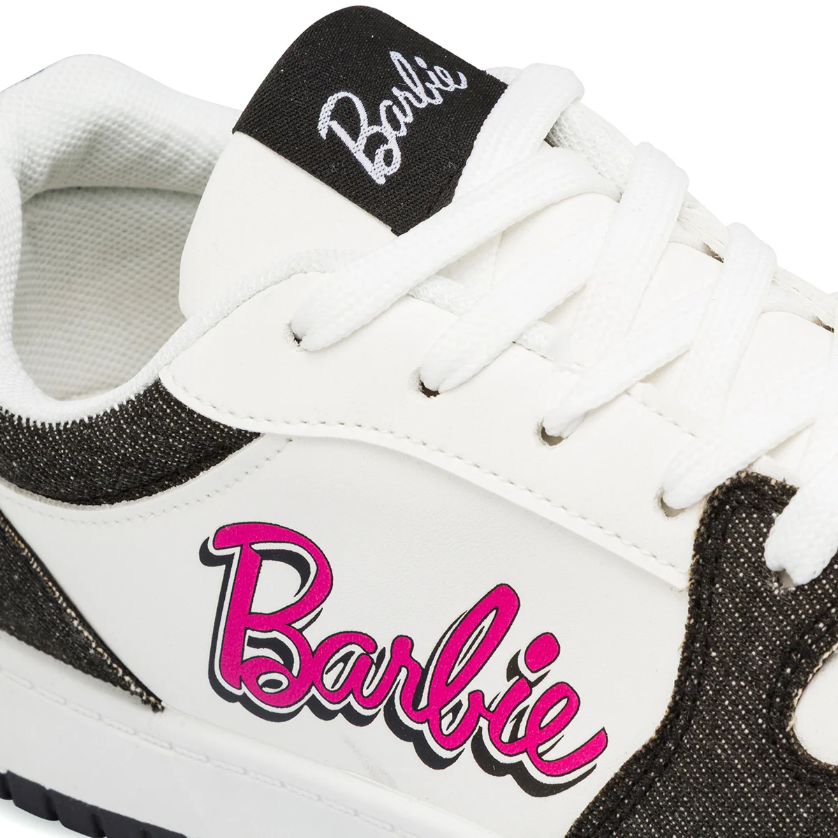 Sneakers bianche da Ragazza con inserti effetto jeans Barbie - Image 4