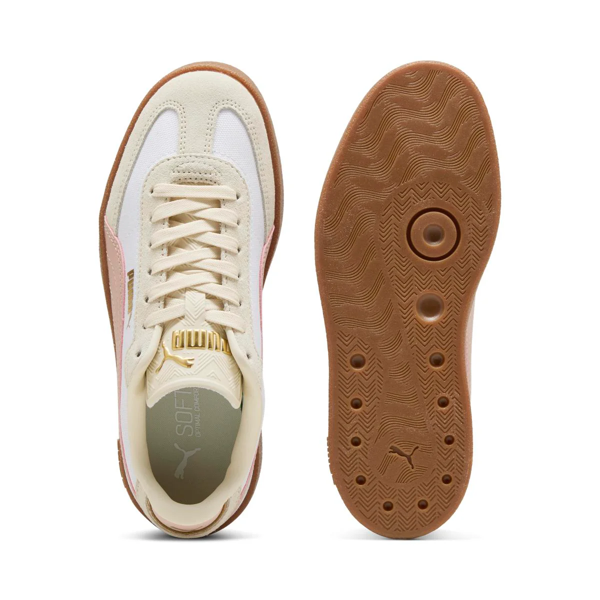 Sneakers bianche da Ragazza con inserti effetto suede Puma Club II Era - Image 4