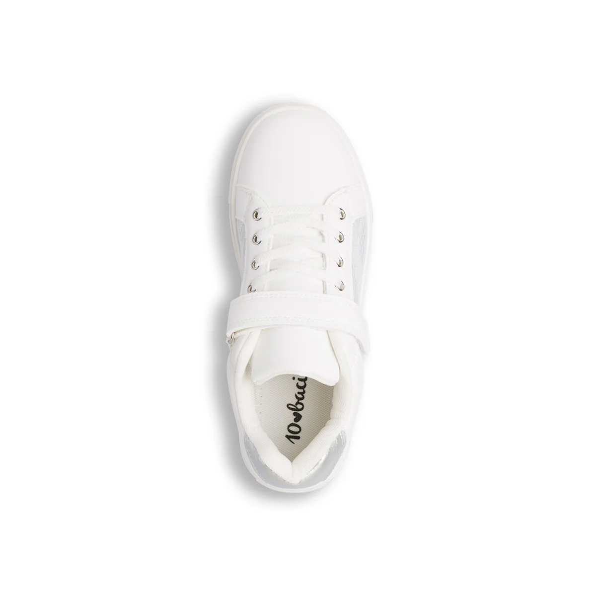 Sneakers bianche da Ragazza con inserto in pizzo nella tomaia Dieci Baci - Image 5