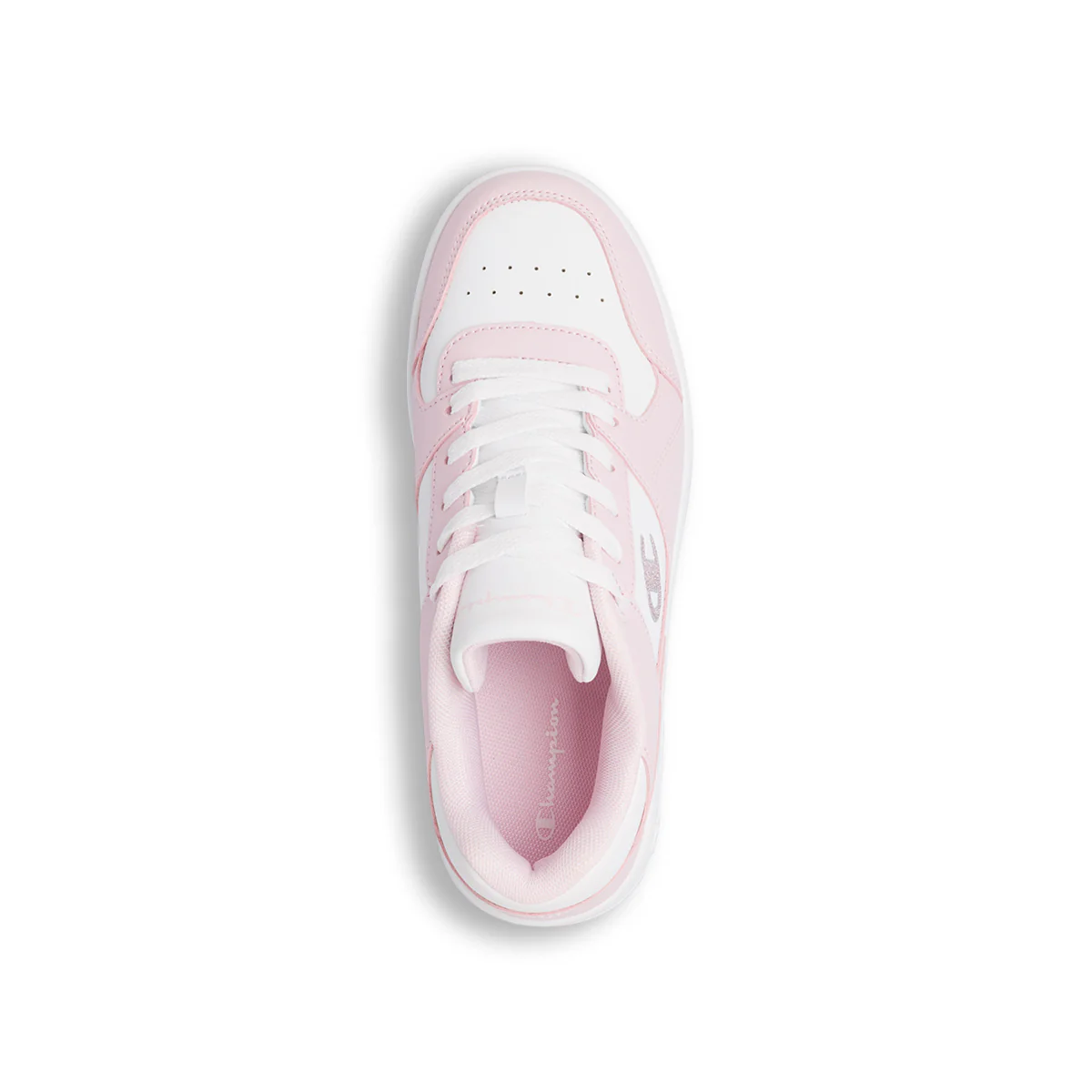 Sneakers bianche da ragazza con logo glitterato Champion Rebound Low G GS - Image 4