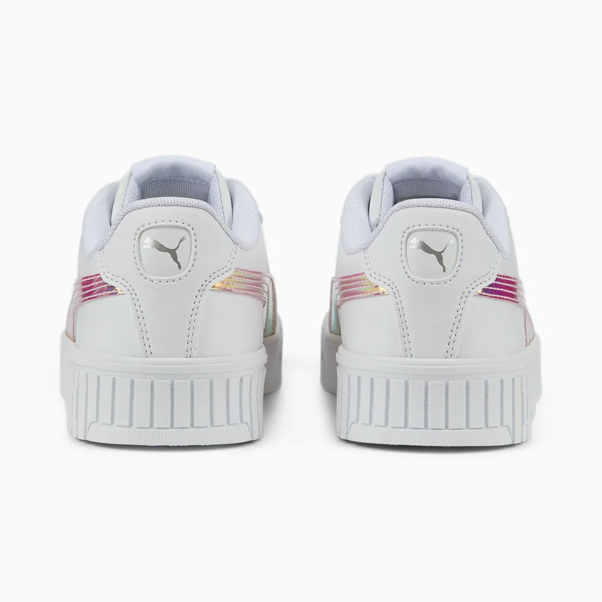 Sneakers bianche da ragazza con logo olografico Puma Carina 2.0 Holo - Image 3