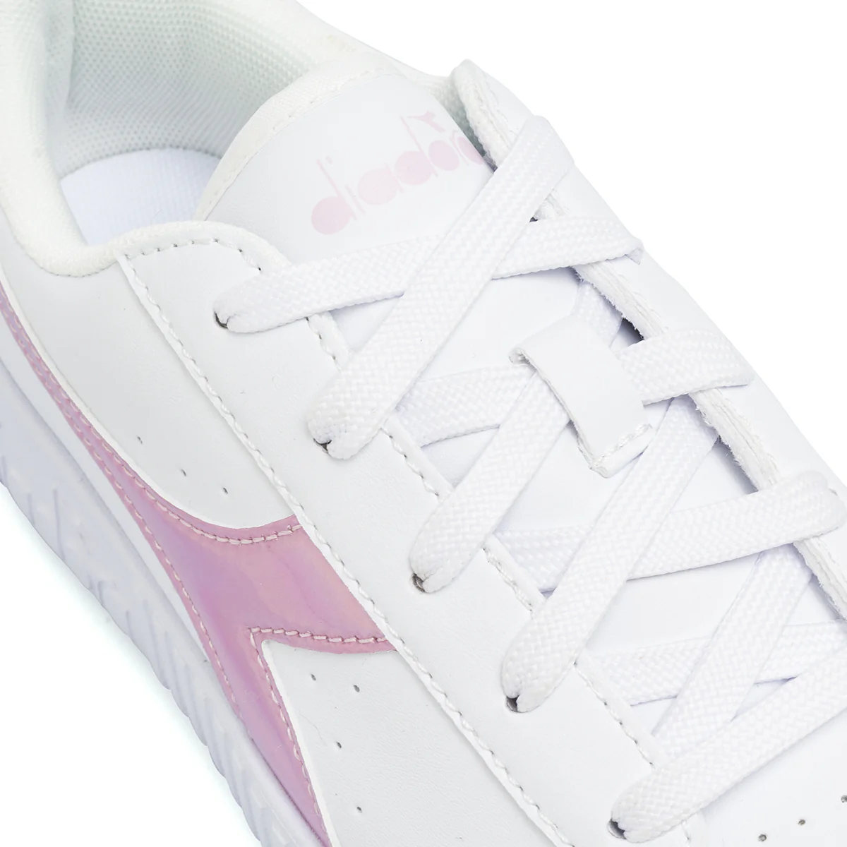 Sneakers bianche da Ragazza con logo rosa iridescente Diadora - Image 4
