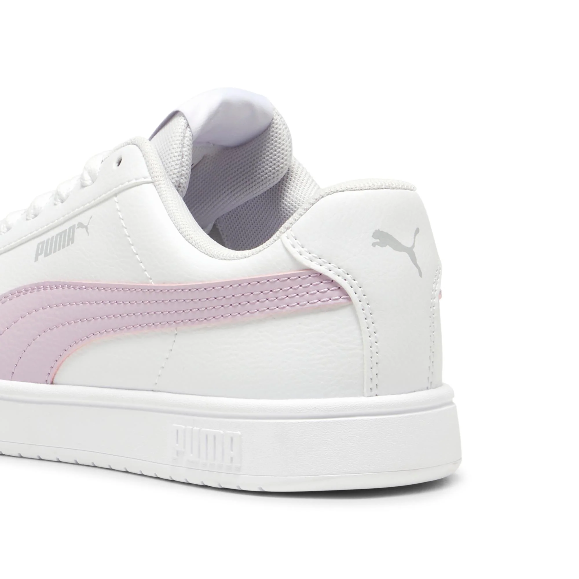 Sneakers bianche da ragazza con logo rosa Puma Rickie Classic - Image 2