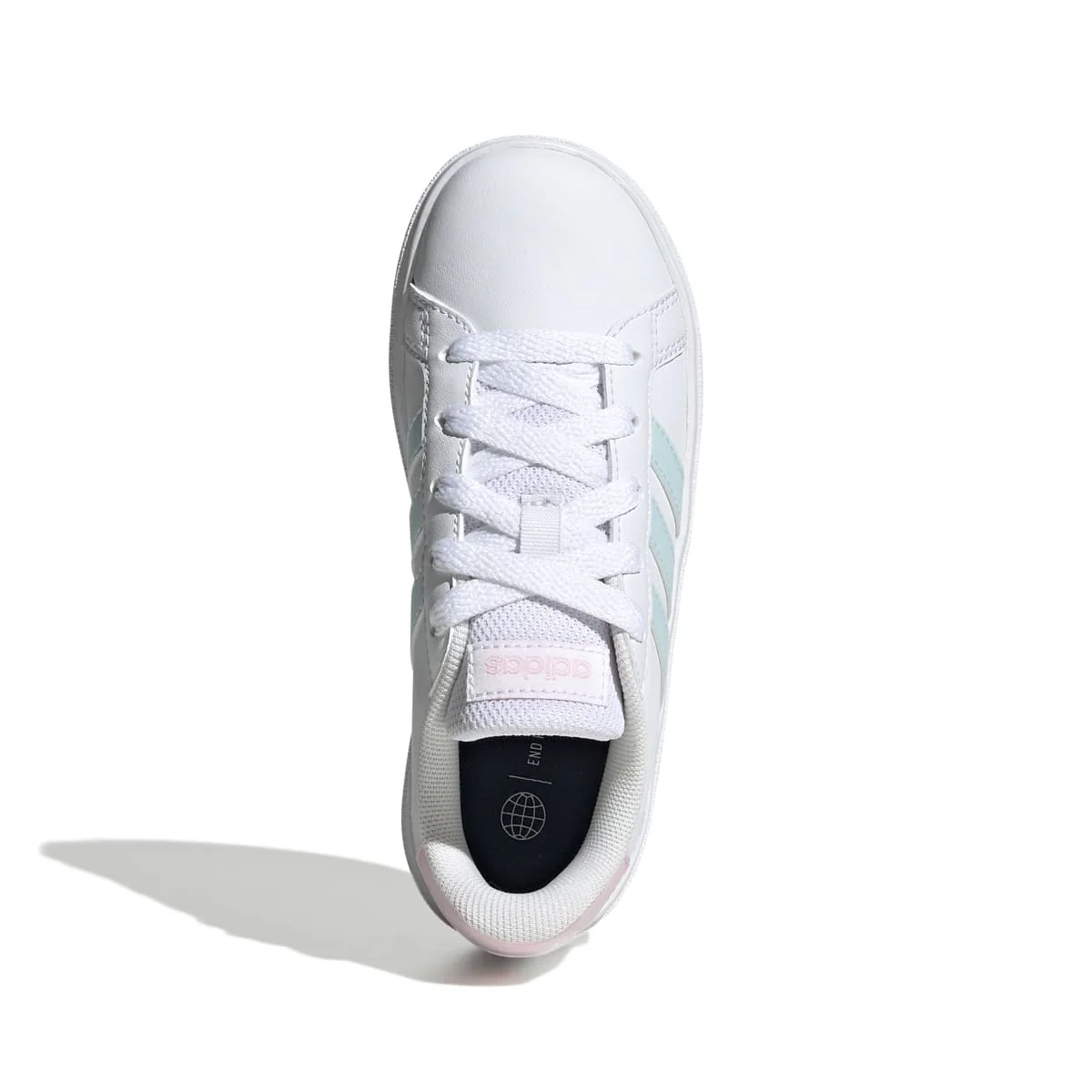Sneakers bianche da ragazza con strisce a contrasto adidas Grand Court 2.0 K - Image 2