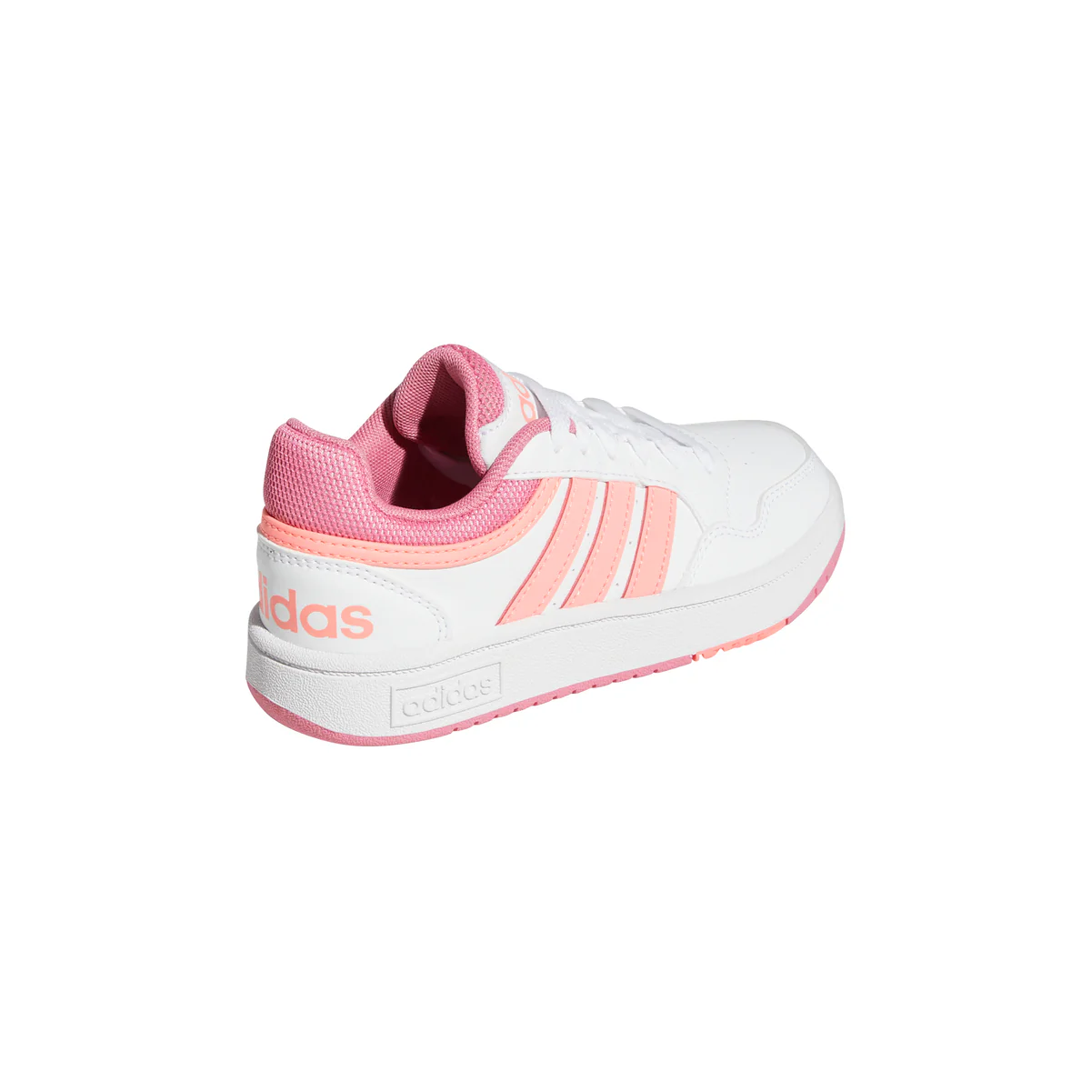 Sneakers bianche da ragazza con strisce a contrasto adidas Hoops 3.0 K - Image 3
