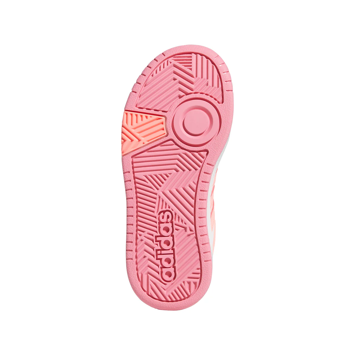 Sneakers bianche da ragazza con strisce a contrasto adidas Hoops 3.0 K - Image 4