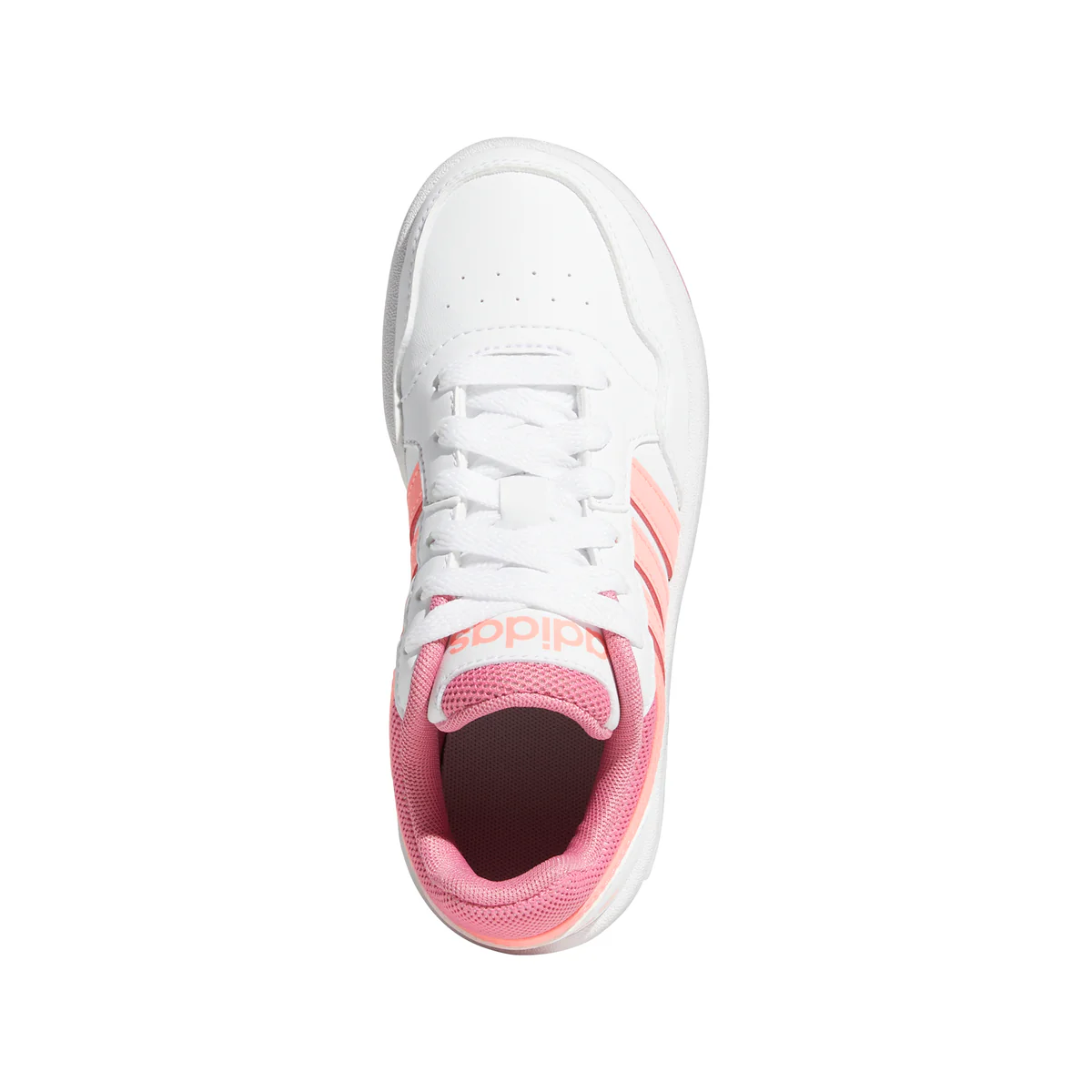 Sneakers bianche da ragazza con strisce a contrasto adidas Hoops 3.0 K - Image 6