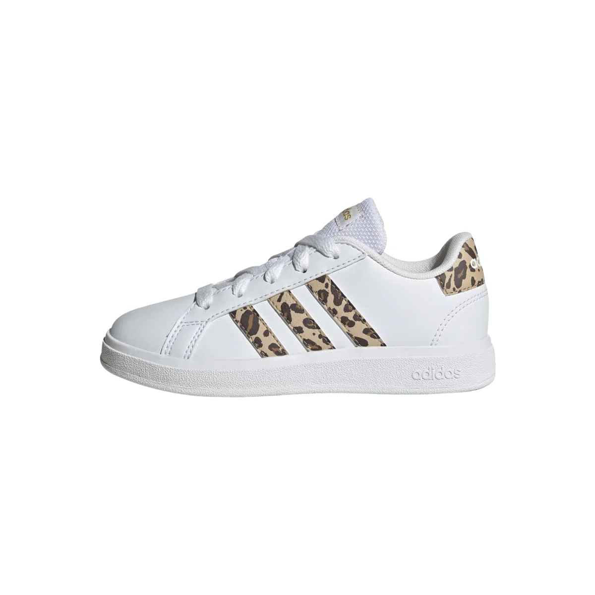 Sneakers bianche da ragazza con strisce animalier adidas Grand Court 2.0 K - Image 2