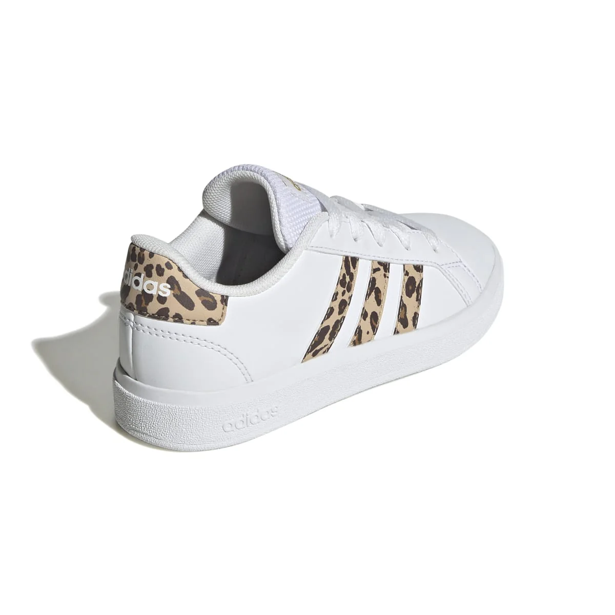 Sneakers bianche da ragazza con strisce animalier adidas Grand Court 2.0 K - Image 7