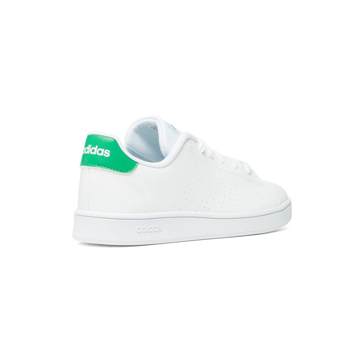 Sneakers bianche da ragazza con strisce traforate adidas Advantage K - Image 3