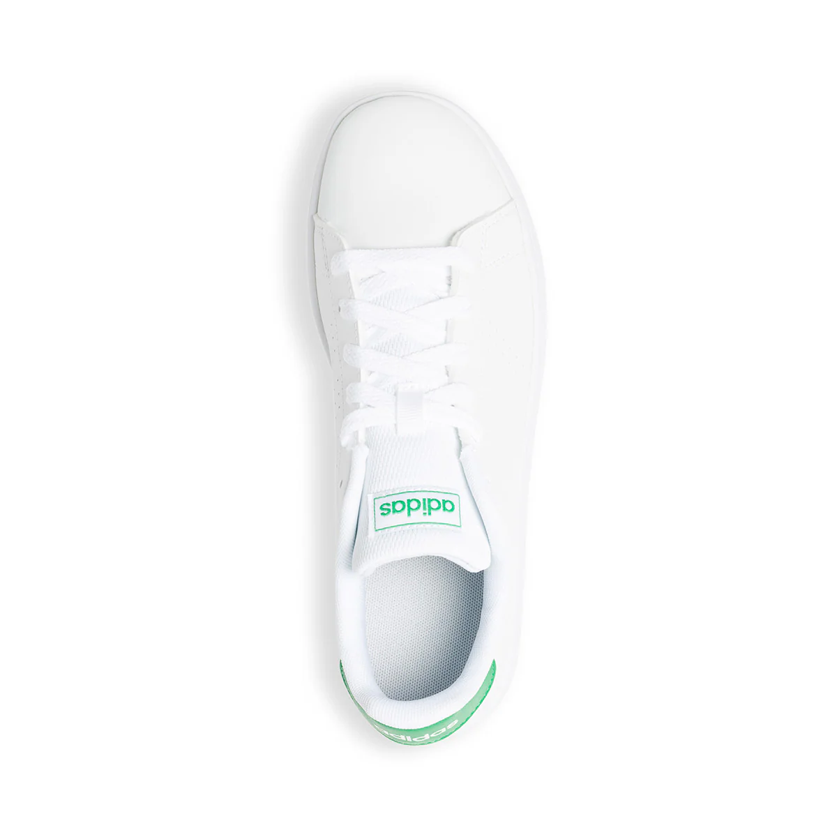 Sneakers bianche da ragazza con strisce traforate adidas Advantage K - Image 8