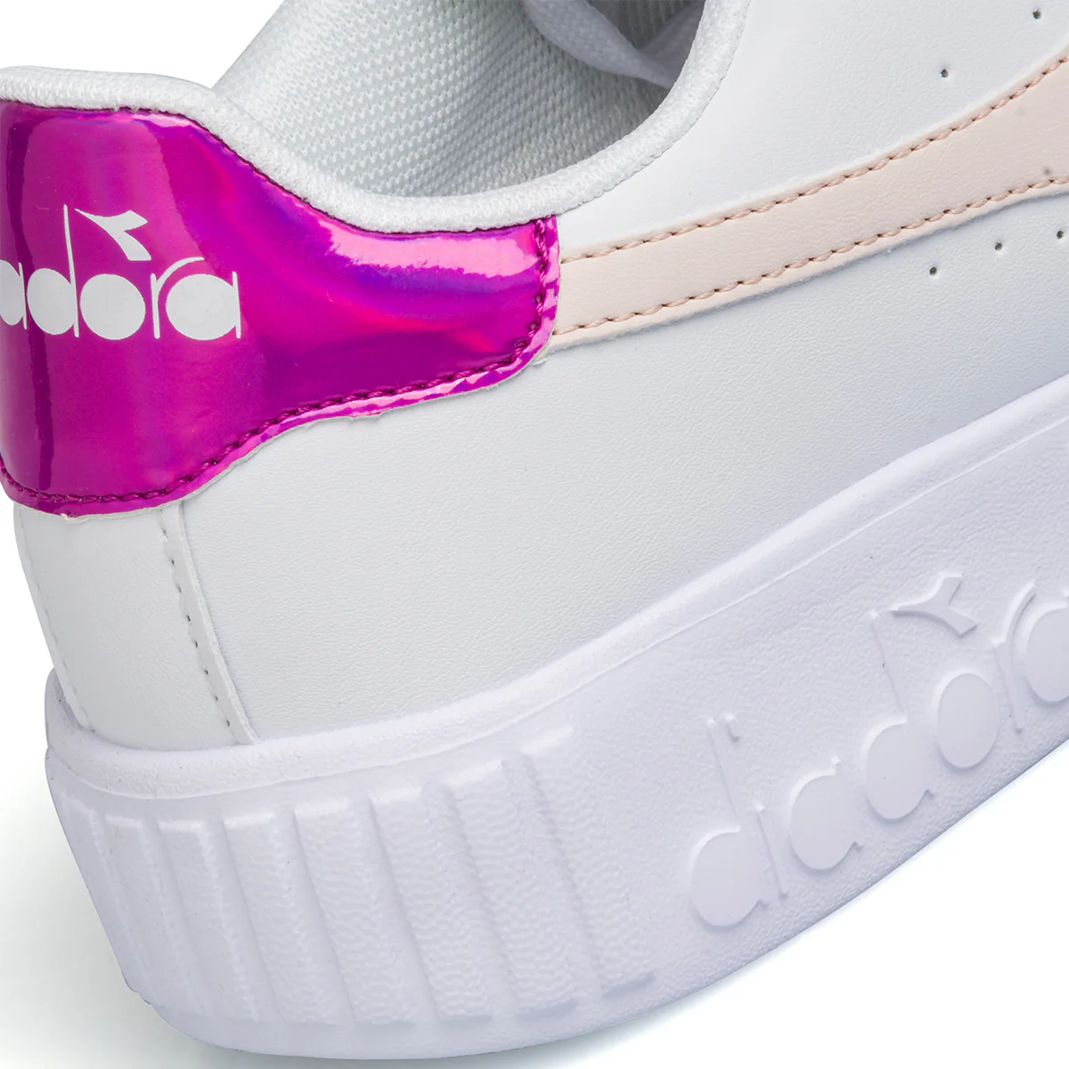 Sneakers bianche da ragazza con suola platform Diadora Game Step Gs - Image 8