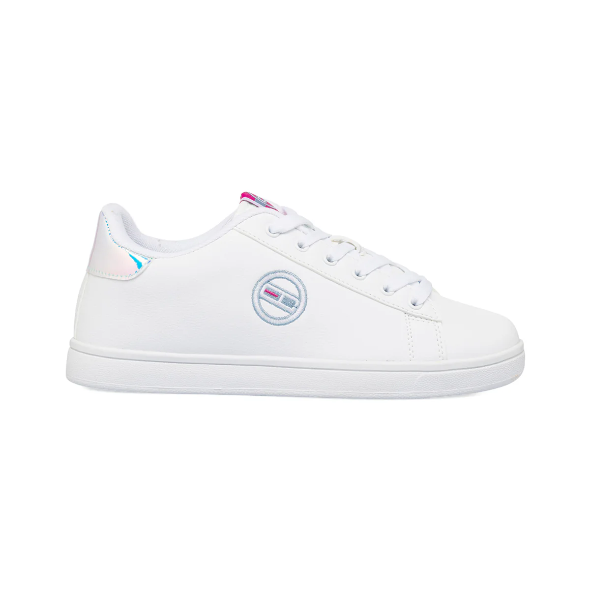 Sneakers bianche da ragazza Enrico Coveri con dettaglio iridescente