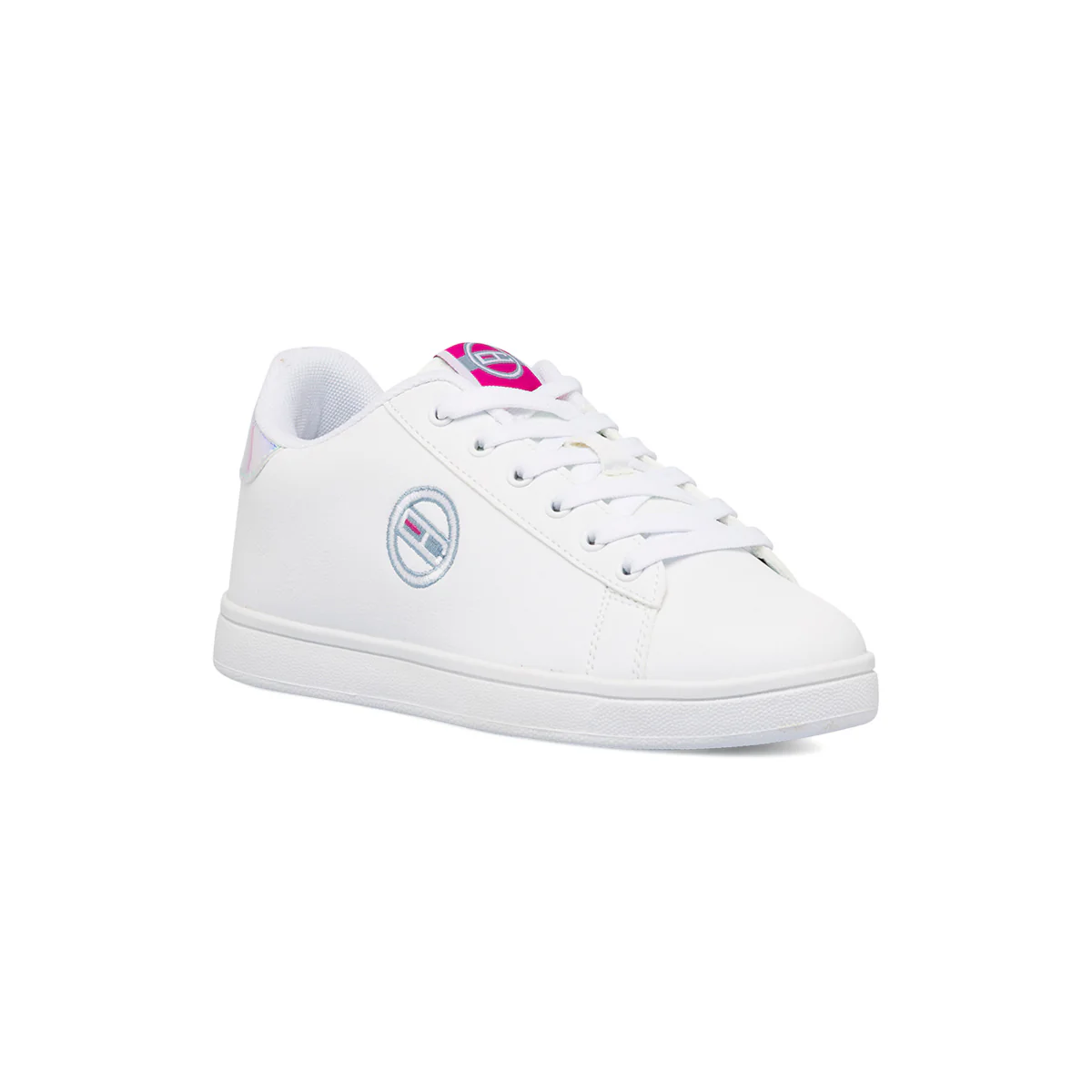 Sneakers bianche da ragazza Enrico Coveri con dettaglio iridescente - Image 2