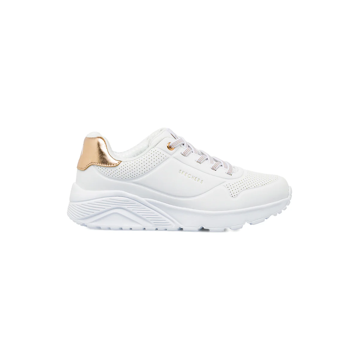 Sneakers bianche da ragazza Skechers Uno Lite  Air Cooled con Memory Foam