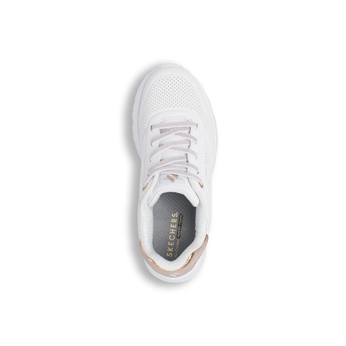 Sneakers bianche da ragazza Skechers Uno Lite  Air Cooled con Memory Foam - Image 6